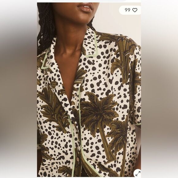 Anthropologie HINTER BELL Polly Buttondown Shirt - Picture 3 of 7